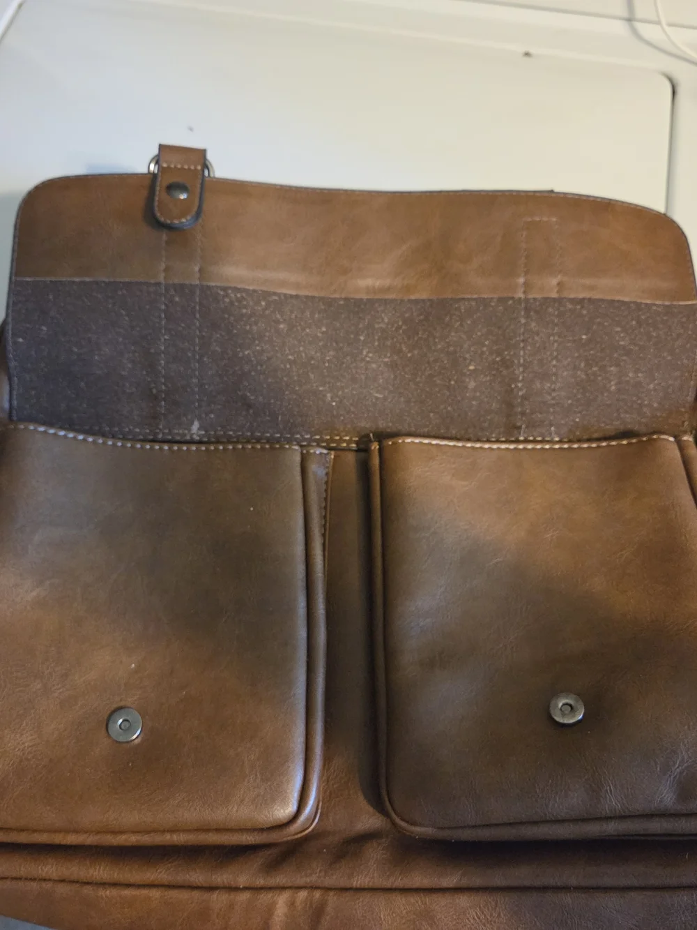 Men’s Leather Top-Handle Bag in Brown